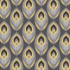 Tafelzeil art deco donkergrijs