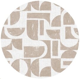 Groot rond tafelzeil vormen beige (160cm)