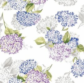 60x140cm Restje tafelzeil Hortensia bloem