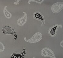 60x140cm Restje tafelzeil paisley zilvergrijs