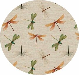 Rond wasbaar gecoat tafelzeil Liby(140 cm)