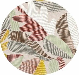 Rond wasbaar gecoat tafelzeil Karma bruin (140 cm)