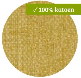 Rond wasbaar gecoat tafelzeil texture mustard  (140 cm)