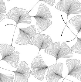 Wasbaar gecoat tafelzeil Ginko wit