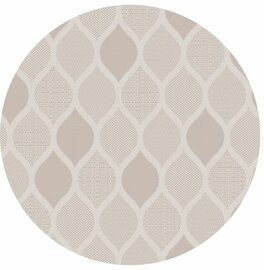 Rond wasbaar gecoat tafelzeil Karen taupe (140 cm)