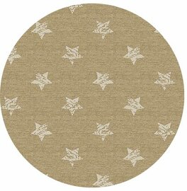 Rond wasbaar gecoat tafelzeil ster donker (140 cm)