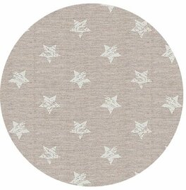 Rond wasbaar gecoat tafelzeil ster licht (140 cm)