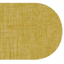 Ovaal wasbaar gecoat tafelzeil Texture mustard 