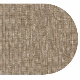 Ovaal wasbaar gecoat tafelzeil Texture chocolate
