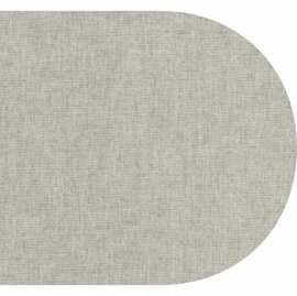 Ovaal wasbaar gecoat tafelzeil Dean lichtgrijs