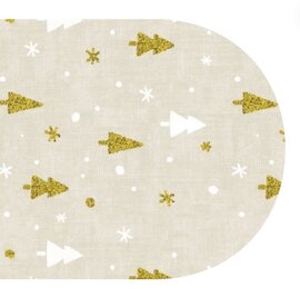 Ovaal wasbaar gecoat tafelzeil Christmas Darrel