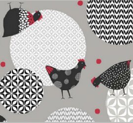Tafelzeil stippen en kippen