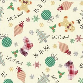 80x140cm Restje Kerst tafelzeil Ho ho ho