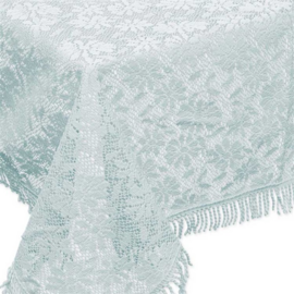 Buiten tafelkleed schuim vinyl 140x180cm ijs blauw (dikke kwaliteit)