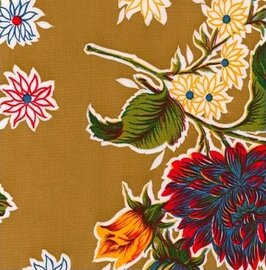 Mexicaans tafelzeil chrysant goudbruin