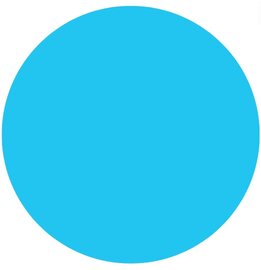 Rond tafelzeil effen licht blauw (140cm)