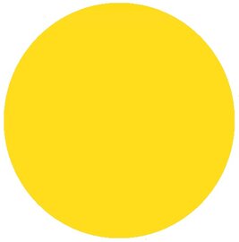 Rond tafelzeil effen geel (140cm)