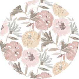 Groot rond tafelzeil fleur festival (160cm)  
