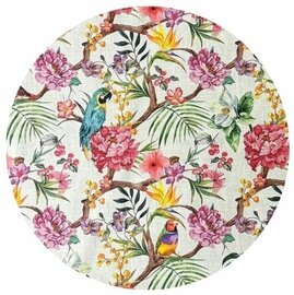 Rond wasbaar tafelzeil Birdies (140 cm)