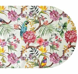 Ovaal wasbaar tafelzeil Birdies