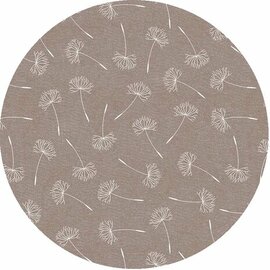 Groot rond tafelzeil pluizenbloem bruin (160cm) 