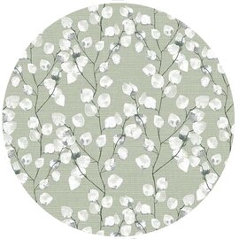Groot rond tafelzeil katoenplant groen (160cm) 