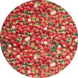 Groot rond tafelzeil aardbei (160cm)