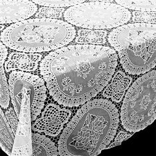 75x140cm Restje tafelzeil vinyl kant wit