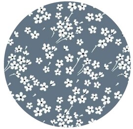 Rond wasbaar gecoat tafelzeil Milflores dark (140 cm)