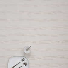 60x140cm Restje gecoat tafelzeil Lines creme (wasbaar)