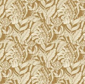 30x140cm Restje tafelzeil vintage leafs sand