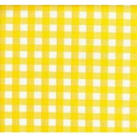 35x120cm Restje Mexicaans tafelzeil ruitjes geel