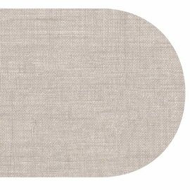 Ovaal wasbaar gecoat tafelzeil Texture Vison taupe 