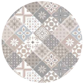 Rond tafelzeil Tegelromantiek (140cm) 