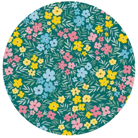 Rond tafelzeil Flora Festival groen (140cm) 