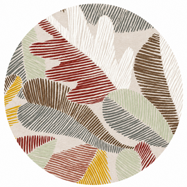 Rond wasbaar gecoat tafelzeil Karma bruin (140 cm)
