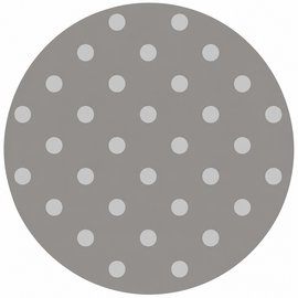 Rond tafelzeil stippen lichtgrijs/beige Paty (140cm)