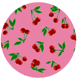 Rond Mexicaans tafelzeil kersen roze  (120cm)
