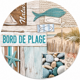 Rond tafelzeil strand Maritiem (140cm)
