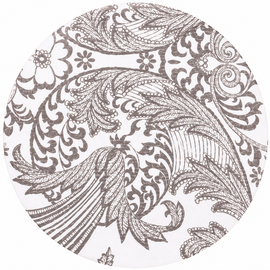 Rond Mexicaans tafelzeil paraiso zilver (120cm)