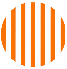 Rond Mexicaans tafelzeil strepen oranje (120cm)