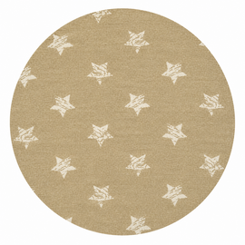 Rond wasbaar gecoat tafelzeil ster donker (140 cm)
