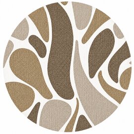 Rond tafelzeil paisley bruin (ca. 140cm)
