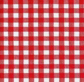 30x120cm Restje Mexicaans tafelzeil ruitjes rood