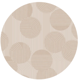 Groot rond tafelzeil Japandi (160cm)  