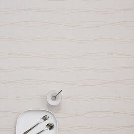 Wasbaar tafelzeil lines creme