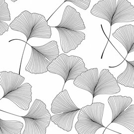 Wasbaar gecoat tafelzeil Ginko wit