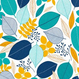 Tafelzeil New Leafs blue 