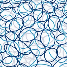 Tafelzeil bubbles blauw 