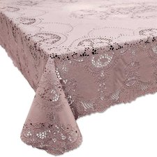 Tafelkleed buiten vinyl oud roze 137x180cm